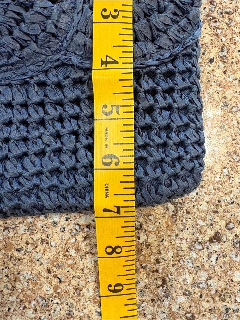 Talbots Hand-Crocheted Navy Blue Wristlet Clutch Bag - EUC